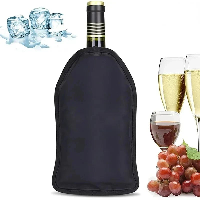 Wine Ice Bag Cooling Holder Jelly Picnic Beverage Nylon Wine Cooler Sleeve Soft Drink Rack Bar Tool Champagne Wine Bottle Covers - FaciliCasa