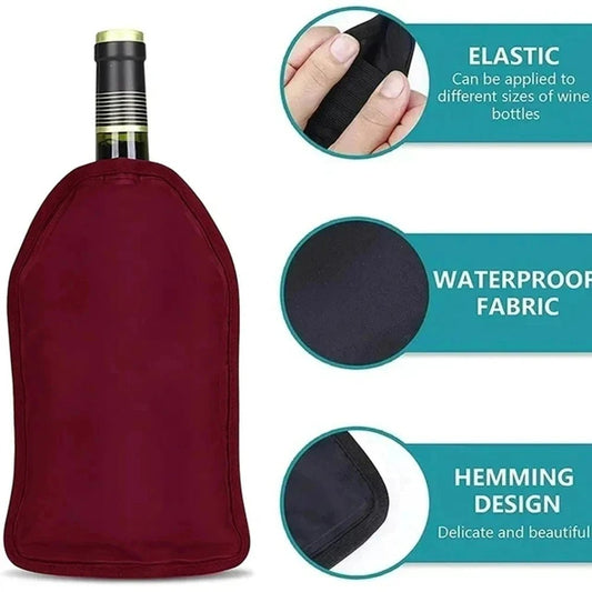 Wine Ice Bag Cooling Holder Jelly Picnic Beverage Nylon Wine Cooler Sleeve Soft Drink Rack Bar Tool Champagne Wine Bottle Covers - FaciliCasa